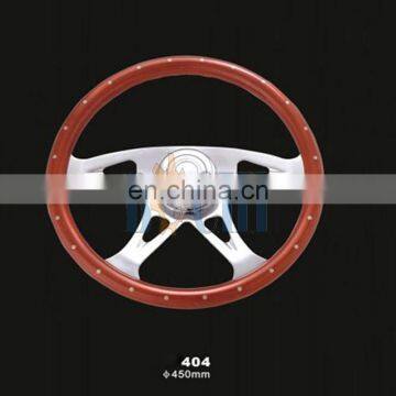 Many types of wood car or truck steering wheel