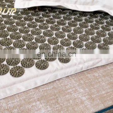 Natural Linen Organic Acupressure Mat and Pillow Set