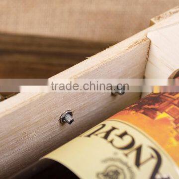 Accept OEM Silk Printing Logo Wooden Wine Bottle Box, 2-bottle Wine Box, Wine Crate