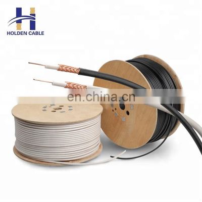 Low impedance coaxial cable rg6 quad shielded coaxial cable