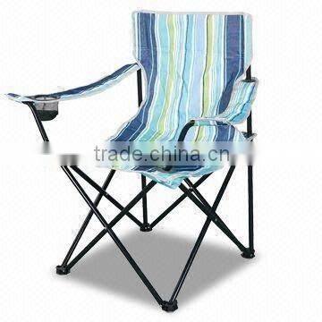 Folding Beach Chair with stripes printing fabric