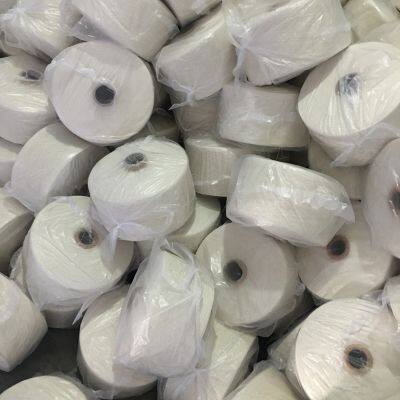 ne6s/1 bleached white labor insurance gloves cotton yarn recycled cotton spinning yarn manufacturers supply