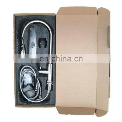 China GIBO Gold Matt Black Brass Pull Out Touchless Infrared SUS 304 Stainless Steel Touch Kitchen Faucet Sensor photo-5