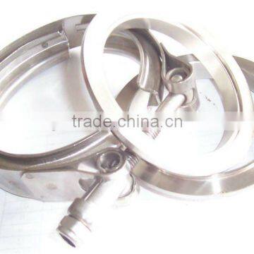 Exhaust stainelss steel V-band clamp and flange