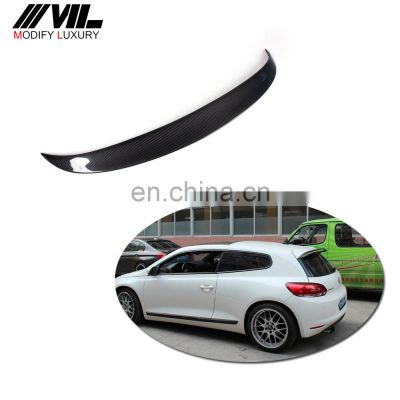 Car Carbon Fiber Rear Spoiler Trunk Lip for VW Scirocco