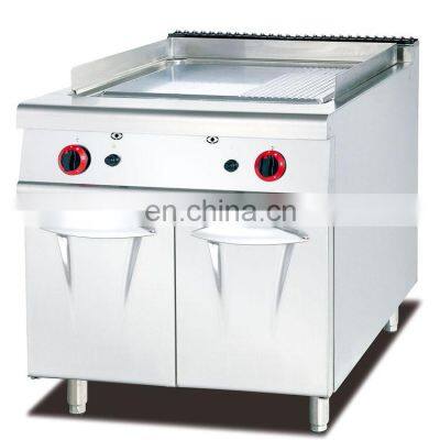 Stainless Steel Gas Griddle With Cabinet(1/3 Grooved)(CE cerificate)