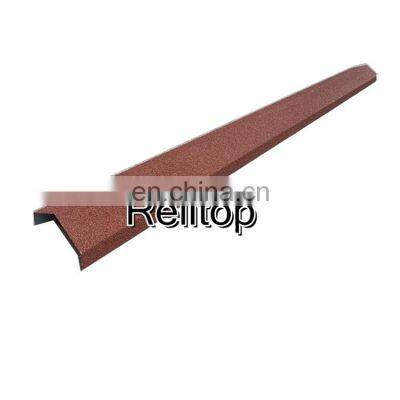 Factory Wholesale Dropshipping Soundproof Slate Old Roofing Material Stone Coated Metal Roof Tile Accessories Ridge Fascia Board photo-5