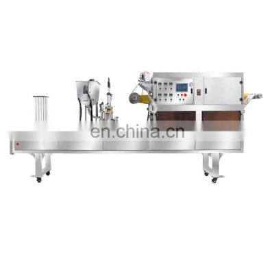 watsap+8615140601620 High precision plastic yougurt cup forming filling sealing machine