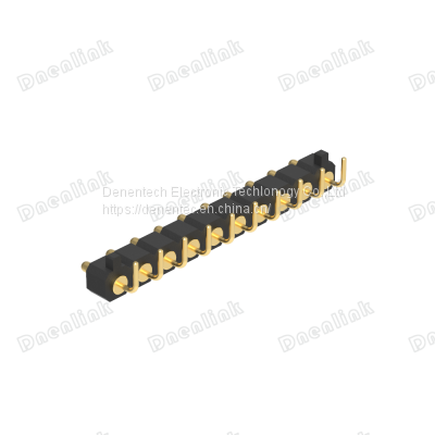 Dnenlink 3.00mm Pitch Single Row H2.5mm Right Angle Male Header DIP Type PogoPin Header With Peg photo-2