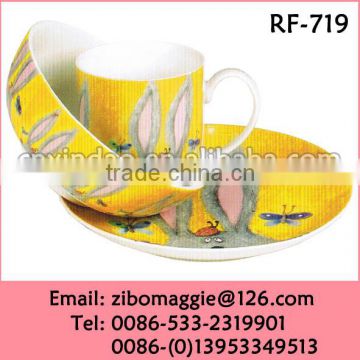 Professional Alibaba Express for 3pcs Ceramic Modern Breakfast Set for Children