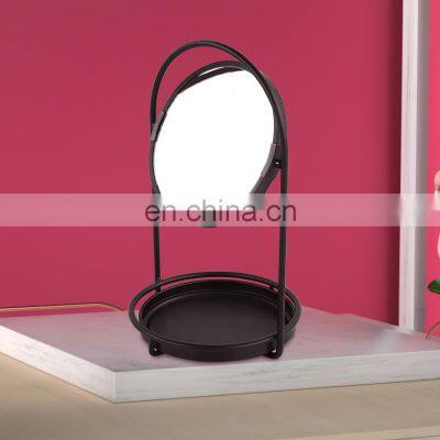 Новый дизайн двухстороннего свободностоящего туалетного зеркала с держателем для аксессуаров photo-2