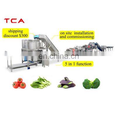 Fully Automatic vegetable Broccoli and fruit vortex washing machine vegetable processing line machine