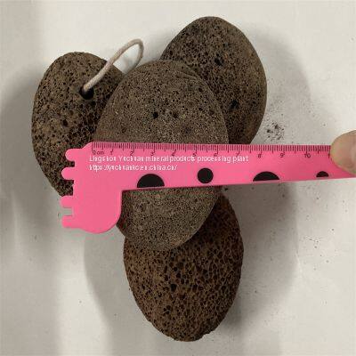 Volcanic Grindstone Tool Rope Wrapped Oval Double-sided Volcanic Grindstone photo-4