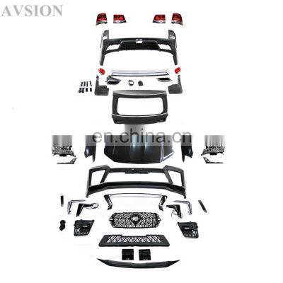 Prefect fitment facelift conversion body kit include front/rear bumper assembly grille for Toyota Land cruiser LC200 up to E