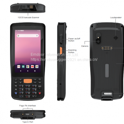 NEW LAUNCH 4'' Android: EM-T40 Rugged Handheld