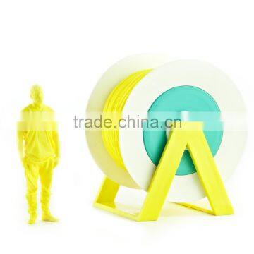 Pla 3d printer material Vivid yellow filament with the new spool convertible into a coat hanger. Spool holder included.