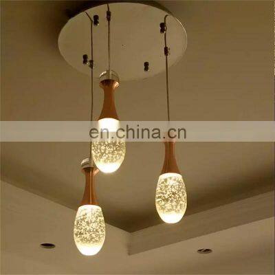 Modern E27 Hanging Lamp High Modern Large Luxury Crystal Cup Glass Ball Pendant Light