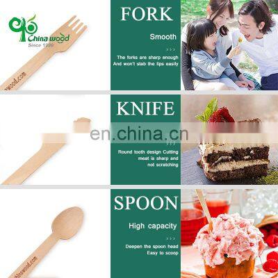 Yada Reasonable Price Supplies 140mm Wood Cutlery Sets Of Spoons Disposable Wooden Set photo-5