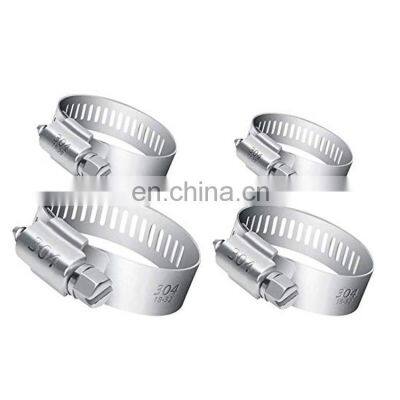 Stainless steel pipe tube clamp metric band clamp high quality range hose clips worm gear fuel line clamp