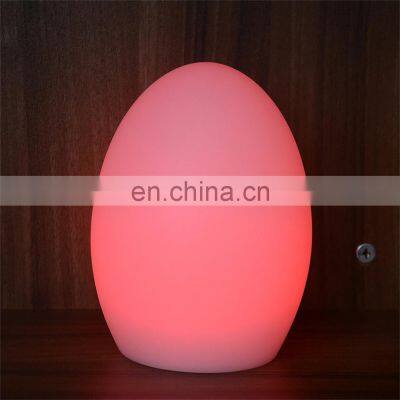 color changing remote control egg shaped cylinder column rechargeable cordless restaurant led table night light lamp