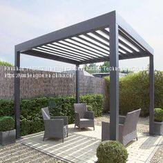 High Quality Aluminum Roof System Patio Gazebo Water Proof Louvre Pergola photo-2