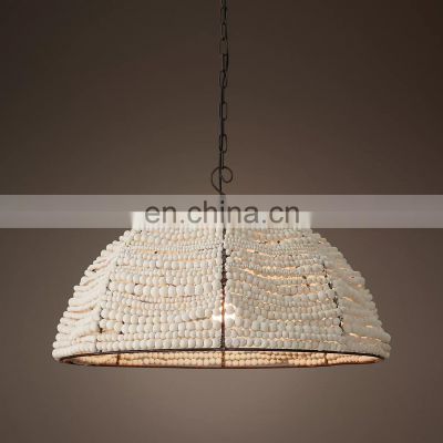 Custom Made  Modern Clay Bead  LED Dome Chandelier Living Room Hotel Ceiling Home Decor Lighting  ceramic bead pendant light