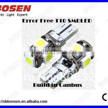 5 LED Bright White LED Bulbs for Cars CANbus Error Free photo-1