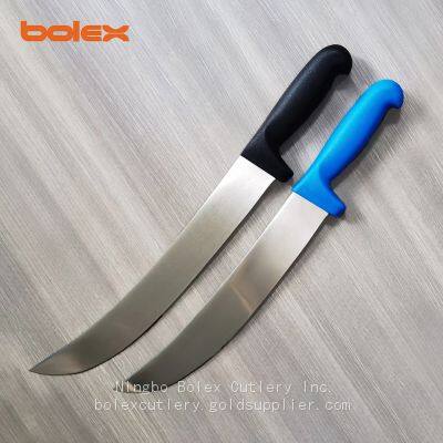 Curved Cimeter Steak Beef Knife Butcher Knives Wood Handle Color Coded Handle photo-3