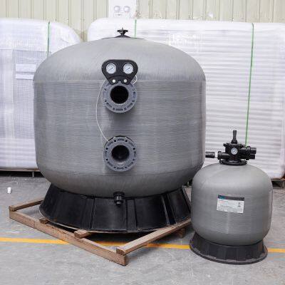 PIKES factory commercial side mount sand filter water treatment fiberglass material for public swimming pool