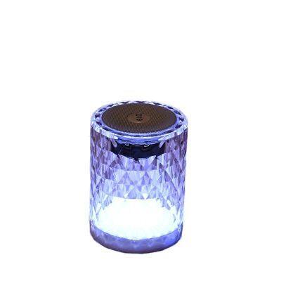 SOURCE manufacturer crystal lamp audio outdoor portable high-quality TWS colorful lighting Bluetooth speaker