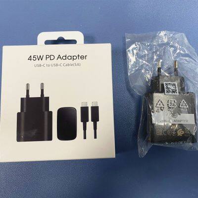 Original 45W PD Charger for Samsung Galaxy S22 S23 Ultra Note 10+ 5G USB C Mobile Phone Type C Fast Quick Charging Wall Adapter