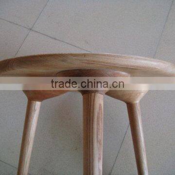 Hot Sale Ash Wood Chinese Style Three Legs Side Table photo-3