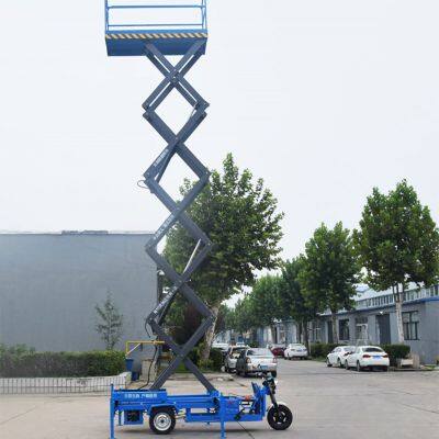 Hydraulic Lift Platform Elevating Work Platform Mobile Tricycle Electric Scissor Lift photo-4