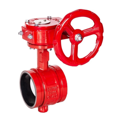 Durable Cast Iron ANSI Grooved Butterfly Valve, Manual/Worm/Electric Operation, NBR/EPDM Seat Options