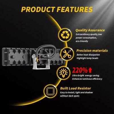 6inch 48W Strobe Flash LED Work Light Bar Combo Beam White Yellow Dual Color Car Led Work Lamp photo-4