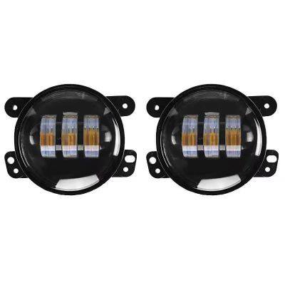 4 Inch 30w Yellow LED Fog Lights Car LED Work Lights LED Fog Lamps Offroad Car Mini LED Driving Lights