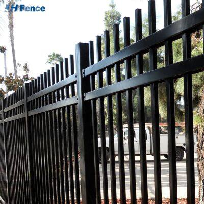 Customized JH Fence 5mm Steel Tubular Panel Heat Treated Eco-Friendly Rodent Proof Waterproof Powder Coated Modern Outdoor