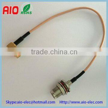 90 right angle SMA male to TNC female RF coaxial extended adaptor cable for CCTV ,RG174