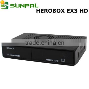 hd combo dvb-s2 dvb-t2 satellite receiver Herobox EX3 wifi optional Good Tuner Linux Enigma 2 OS BCM7358 752MHZ for ITALY UK