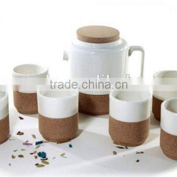 Cork Whistler Tea Pot White