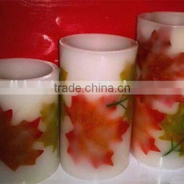 Flameless Pillar Led Wax Candle with Moving Wick