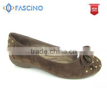 Women suede ballerina shoes