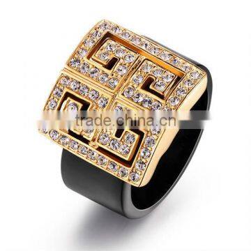 Light weight finger ring for men crystal acrylic ring jewelry