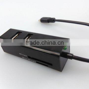 Micro USB Card Reader for SD TF Cards Combo USB Hub photo-4
