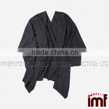 Knitted Poncho in Gray, Women Poncho,Knit Cape photo-2