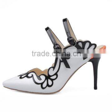 Catwalk 2016 Comfortable Heels Women Leather High Heel Sandal Slippers photo-3