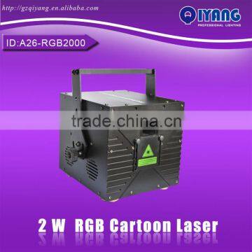 OEM 25K 2000mW animation rgb disco laser light with ILDA