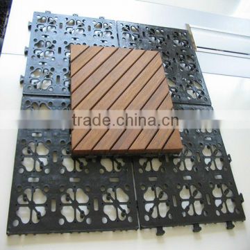 plastic base for composite decking tiles,decking floor plastic base