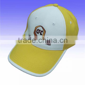 wholesale promotion cheap fancy white yellow baseball caps