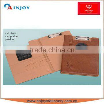 pvc clip board with pocket&pen loop&calulator